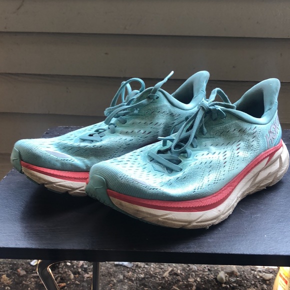 Hoka One One Clifton 8 Women’s Teal Blue FE1221C W Wide Running Sneakers 9D - Picture 9 of 14